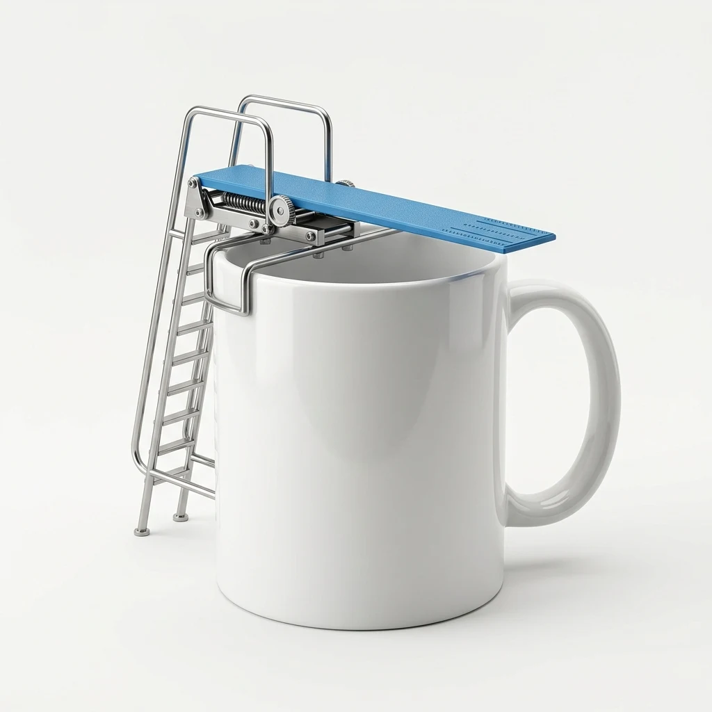 Tasse à café avec plongeoir olympique pour biscuit