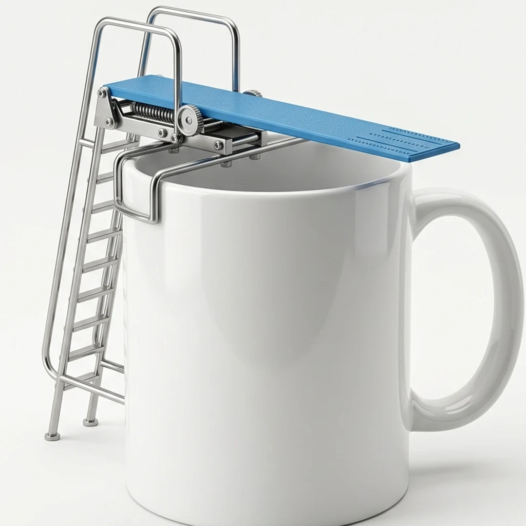 Tasse à café avec plongeoir olympique pour biscuit