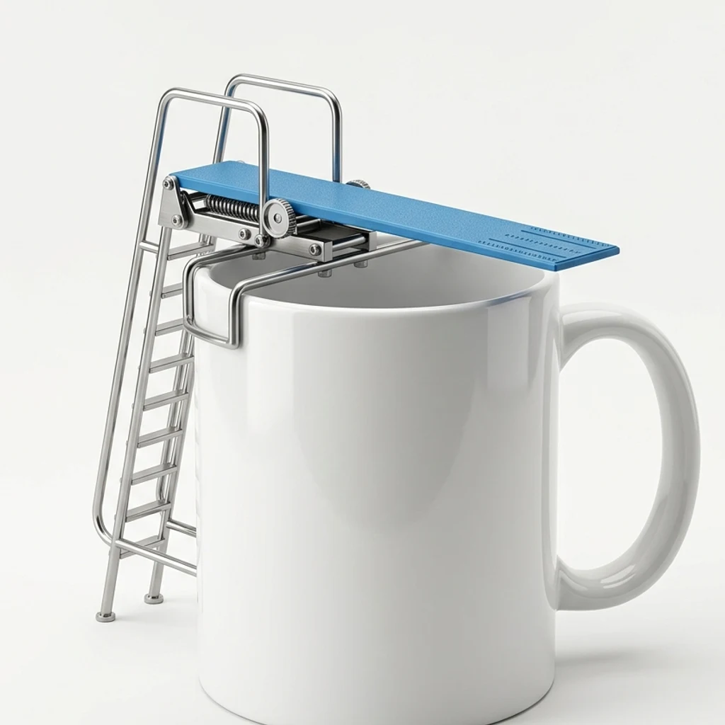 Tasse à café avec plongeoir olympique pour biscuit