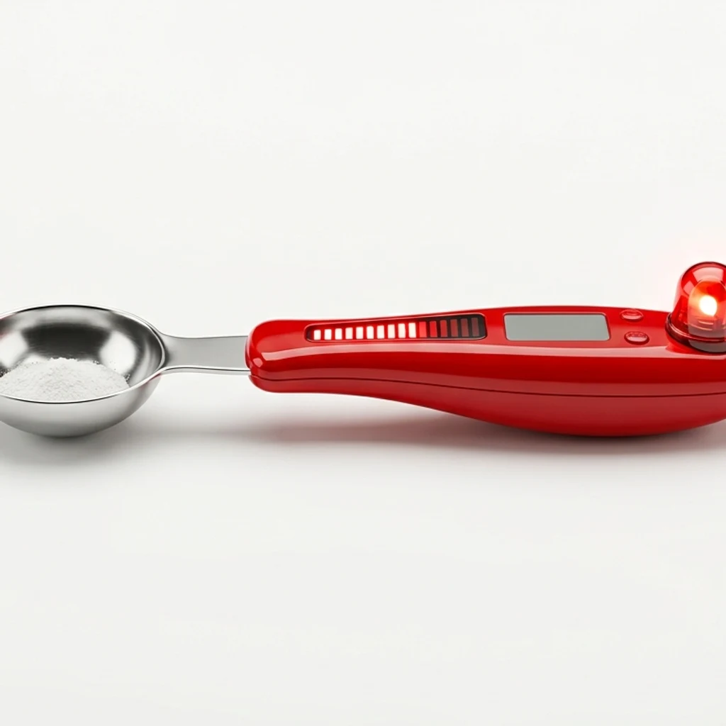 Cuillère-balance avec alerte vocale de gourmandise