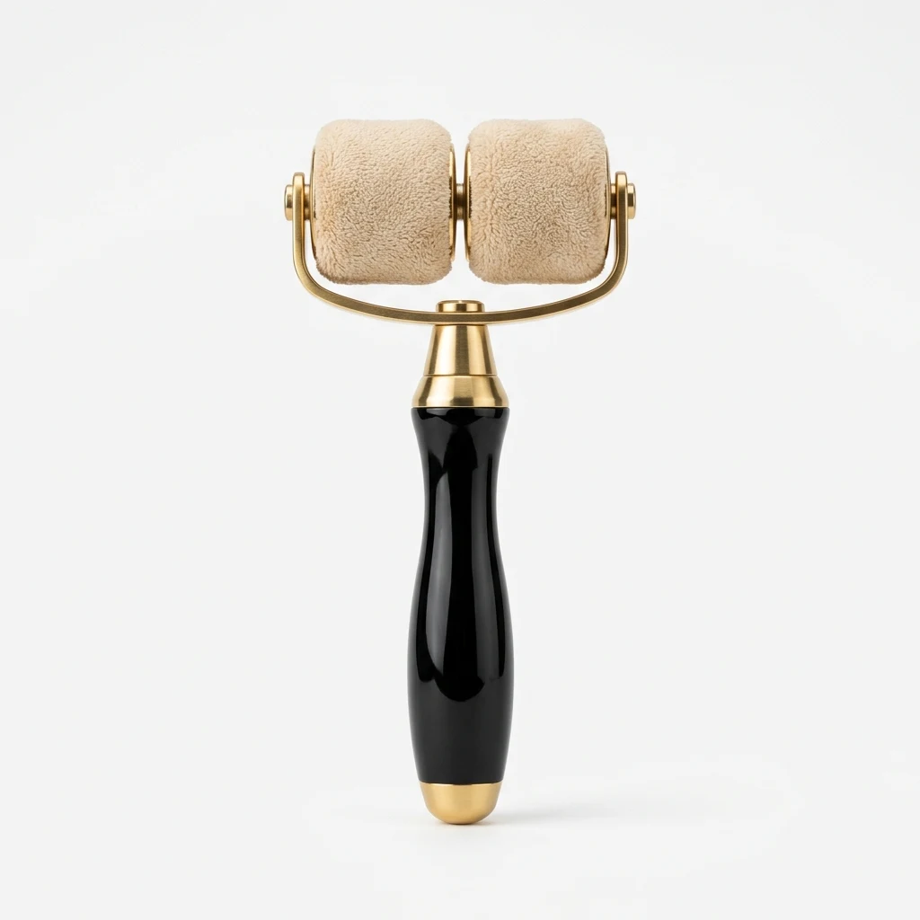 Peigne lustrant double rouleau pour crâne chauve