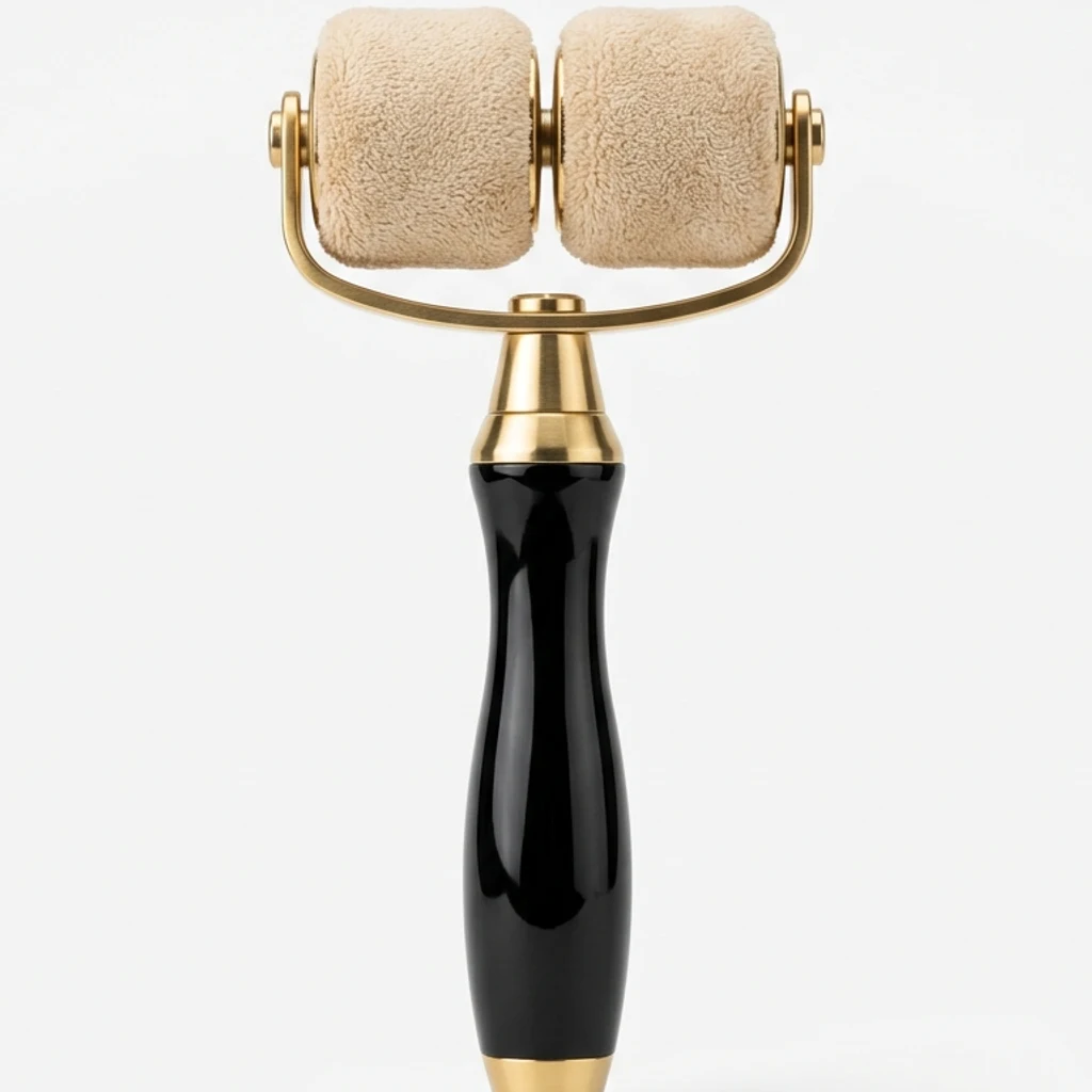 Peigne lustrant double rouleau pour crâne chauve