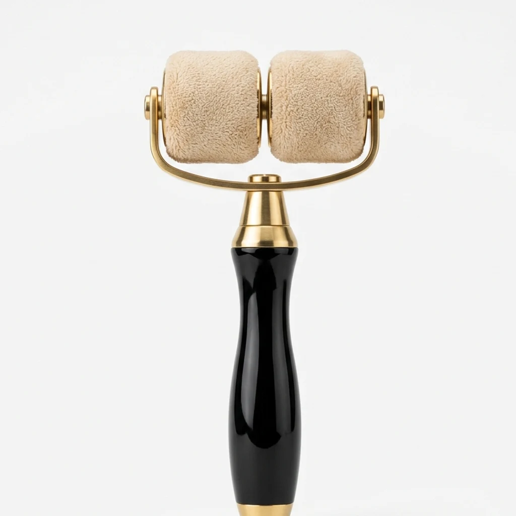 Peigne lustrant double rouleau pour crâne chauve