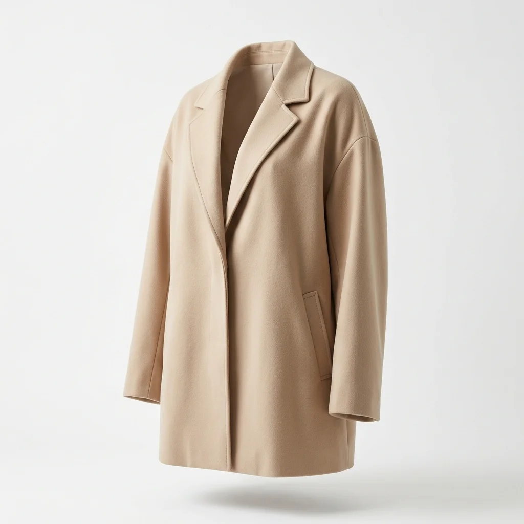 Veste oversize beige — Exemple de produit du simulateur CasiShop